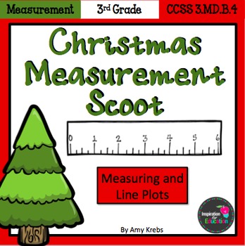 Preview of Christmas Measurement and Line Plots Scoot