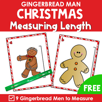 Preview of Christmas Measuring Activity Gingerbread Man
