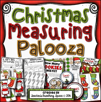 Preview of Christmas Measuring Palooza  |  Christmas Measurement Math Centers