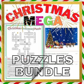 Preview of Christmas Mega Bundle - Quiz, Jigsaws, Crosswords, Word search and more