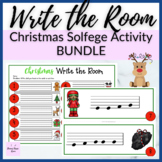 Christmas Melody Write the Room BUNDLE for Winter Solfege 