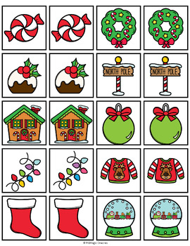 Christmas Memory Game, Christmas Activities, Winter Matching Activity