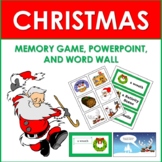 Christmas Memory Game, Word Wall, and PowerPoint: Distance