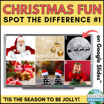 Preview of Christmas Memory Game on Google Slides | Classroom Party Activity