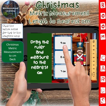 Preview of Christmas Metric Measurement Length Interactive Digital Boom Cards