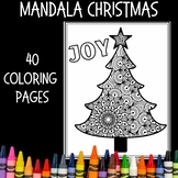 Christmas Mindful Mandala Coloring (40 Coloring Pages)