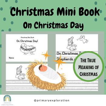 Preview of Christmas Mini Book about the Nativity Story and Lesson Plan (3 Templates)