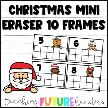 Christmas Mini Erasers Clipart Santa Claus Rudolph Elf Snowman