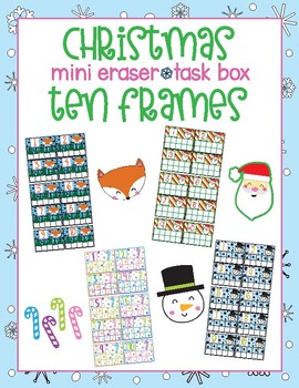 Christmas Mini Erasers Clipart Santa Claus Rudolph Elf Snowman