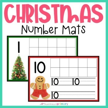 Preview of Christmas Counting to 10, Real Picture Christmas Number Writing Ten Frames