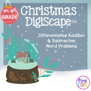 Preview of Christmas Math Escape Room Differentiated Addition & Subtraction Activities