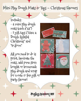 Christmas Play Dough mats - A girl and a glue gun