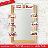 Christmas Mirror Affirmations Poster Set, Growth Mindset