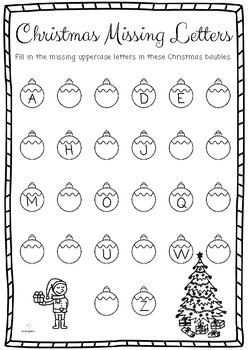 Christmas Missing Letters by Clever Clogs Society | TpT