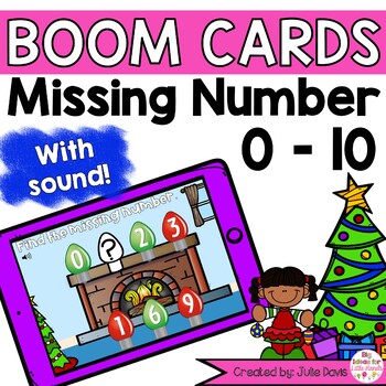 Preview of Christmas Missing Number Digital Game Boom Cards