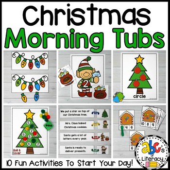 Preview of Christmas Morning Tubs for Kindergarten