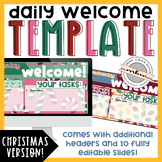 Christmas Morning Welcome Template | Agenda Slides | Daily