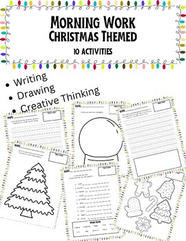Preview of Christmas Morning Work or Early Finishers Activity Packet