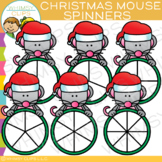 Christmas Mouse Math Spinners Clip Art
