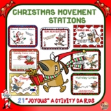 Christmas Movement Stations- 21 "Joyous" Activity Cards
