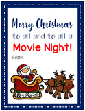 Christmas Movie Night Gift Tags