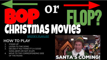 Preview of Christmas Movies Bop or Flop - Music Activity for Winter Holidays!