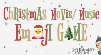 Preview of Christmas Movies/ Music Emoji/ Clips Google Slides Games 2023