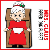 Christmas Mrs. Claus Paper Bag Puppets Craft Activity Pres