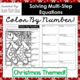 Christmas - Multi-Step Equation Coloring Activity