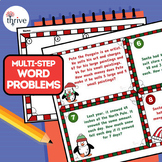 Christmas Multi-Step WORD PROBLEMS - Task Cards - Math Sco