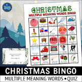Christmas Multiple Meaning Words Bingo Game
