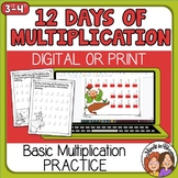Christmas Multiplication 12 Days of Basic Fact Practice Di