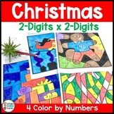 2-Digit by 2-Digit Multiplication Christmas Color by Numbe
