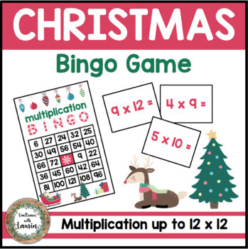 Preview of Christmas Multiplication Bingo Game