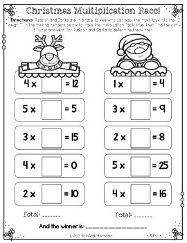 Christmas Multiplication Challenges {Multiplication Facts Practice}