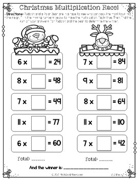 Christmas Multiplication Challenges {Multiplication Facts Practice}