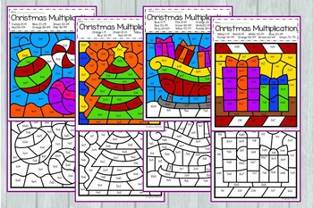 Christmas Multiplication Color By Number by Lighting Little Minds