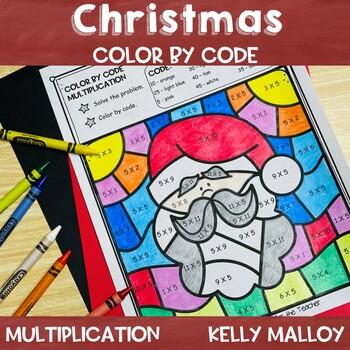 Preview of Christmas Math 3rd 4th Grade Coloring Pages Multiplication Color by Number Code