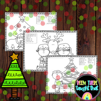 Christmas Multiplication Coloring Pages by Been There Taught That