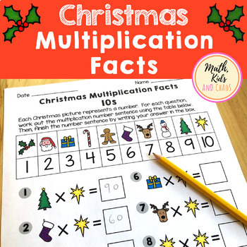 Christmas Multiplication Facts by Math Kids and Chaos | TPT