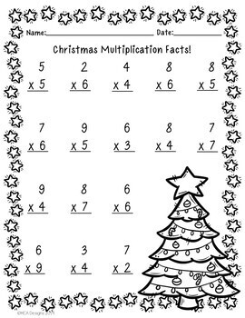 Christmas Multiplication Facts by MCA Designs | Teachers Pay Teachers