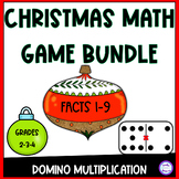 Christmas Multiplication Facts Bundle 1-9 Domino Math Acti
