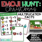 Christmas Multiplication Facts Emoji Hunt Math Activity