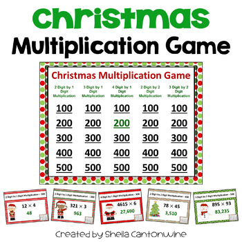 Preview of Christmas Multiplication Game