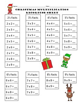 Christmas Multiplication Matching Products Game by Terrific Tanner