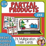 Christmas Multiplication Partial Products  2 by 2 digit   