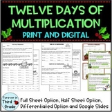 Christmas Multiplication - Multiplication Facts and Word Problems