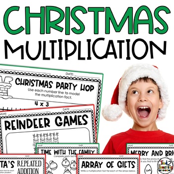 Preview of Christmas Multiplication Printables