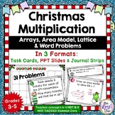 Christmas Multiplication Problems - Arrays, Area Model, La