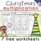 Christmas Multiplication Worksheet Freebie ( Olivia Walker Worksheets )